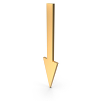 Down Arrow Gold PNG & PSD Images