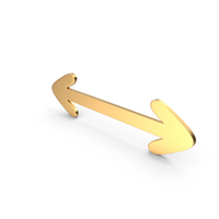 Left Right Arrow Gold PNG & PSD Images