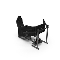 GT Racing Sim Gaming Setup With Monitors PNG & PSD Images