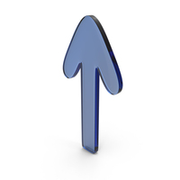Blue Glass Up Arrow Symbol PNG & PSD Images