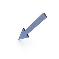 Left Down Arrow Glass PNG & PSD Images