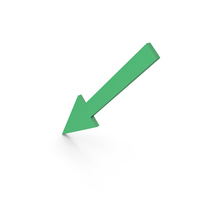 Left Down Arrow Green PNG & PSD Images