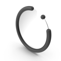 Black Margo Mirror In Metal Frame PNG & PSD Images