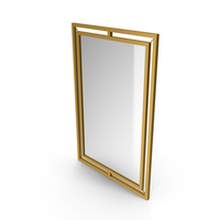 Gold Mirror In Metal Frame Mollio PNG & PSD Images