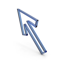 Left Up Arrow Glass PNG & PSD Images
