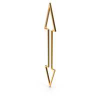 Up Down Arrow Golden PNG & PSD Images