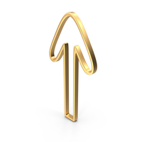 Up Arrow Gold PNG & PSD Images