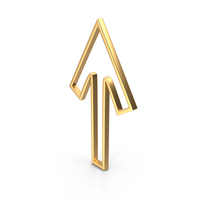 Up Arrow Gold PNG & PSD Images