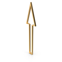 Up Arrow Gold PNG & PSD Images