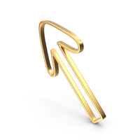 Left Up Arrow Gold PNG & PSD Images