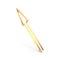 Left Up Arrow Gold PNG & PSD Images
