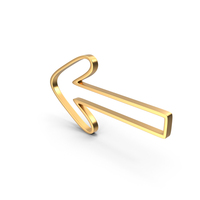 Left Arrow Gold PNG & PSD Images