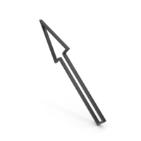 Left Up Arrow Black PNG & PSD Images
