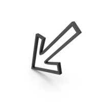 Left Down Arrow Black PNG & PSD Images
