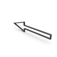 Black Plastic Side Arrow Outline Symbol PNG & PSD Images
