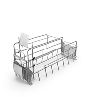 Sow Farrowing Crate Empty PNG & PSD Images
