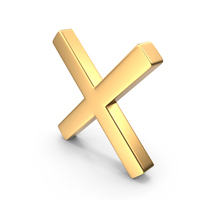Gold Cross Symbol PNG & PSD Images