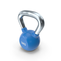 Strength Training Vinyl Coated Kettlebell 16kg PNG & PSD Images