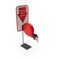Ticket Dispenser Deli Red PNG & PSD Images