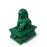 Jade Guardian Lion Statue PNG & PSD Images