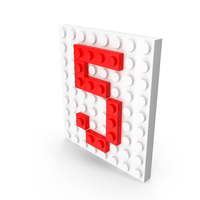 Building Toy Brick Number Five PNG & PSD Images