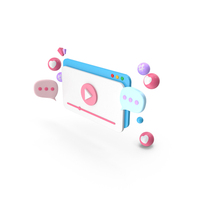 Social Media Live Streaming Symbol PNG & PSD Images