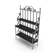 Wrought Flower Stand Black PNG & PSD Images