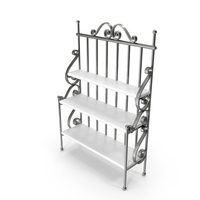 Wrought Flower Stand Silver PNG & PSD Images
