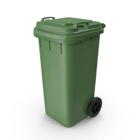 Wheeled Garbage Bin Green PNG & PSD Images