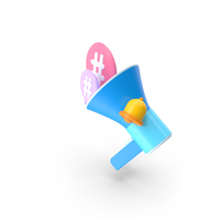 Megaphone Hashtags Bell Notification PNG & PSD Images