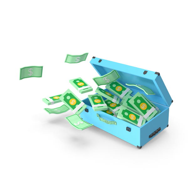 Pile Dollar Banknote Suitcase PNG & PSD Images
