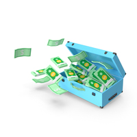 Pile Dollar Banknote Suitcase PNG & PSD Images
