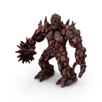 Elemental Golem Stone Red PNG & PSD Images