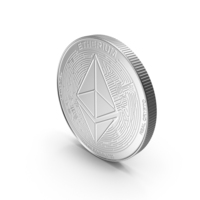 Ethereum ETH Silver Coin PNG & PSD Images