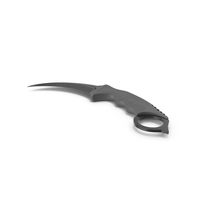 Karambit Claw Knife Black PNG & PSD Images
