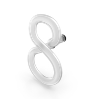 Neon Tube Light Number 8 PNG & PSD Images