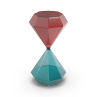 Creative Two Tone Orange Blue Glass Diamond Hourglass PNG & PSD Images