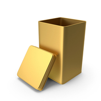 Open Tin Gold PNG & PSD Images
