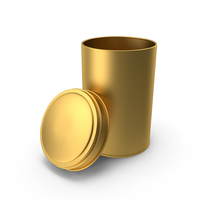 Open Tin Gold PNG & PSD Images