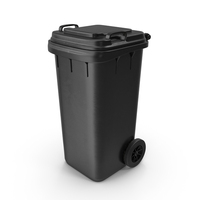 Black Wheeled Garbage Bin PNG & PSD Images