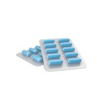 Blue Pills Capsules PNG & PSD Images