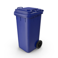 Blue Wheeled Garbage Bin PNG & PSD Images