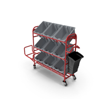 Tote Picking Cart Storage Bracket Rubbermaid PNG & PSD Images