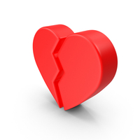 Broken Heart Red PNG & PSD Images