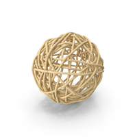 Beige Decorative Wicker Rattan Ball PNG & PSD Images