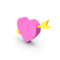 Heart with Arrow Pink PNG & PSD Images
