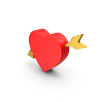 Heart with Arrow Red PNG & PSD Images