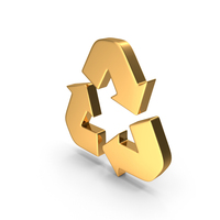 Gold Recycle Symbol PNG & PSD Images