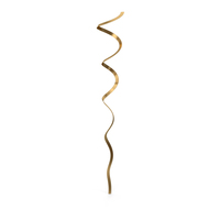 Gold Curly Ribbon PNG & PSD Images