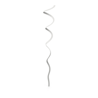 White Curly Ribbon PNG & PSD Images